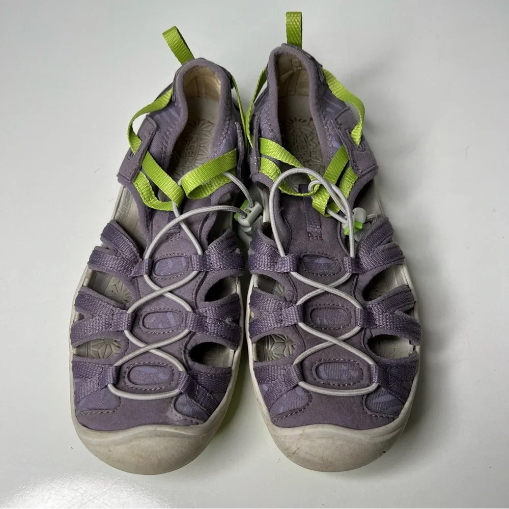 Keen Moxie Big Kids Sport Sandal Water Shoes Size 4 Purple Green